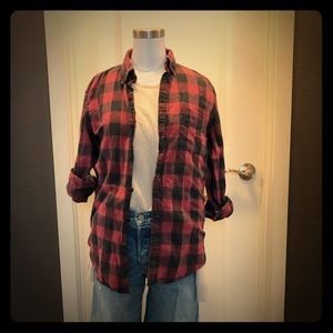 Buffalo check linen plaid